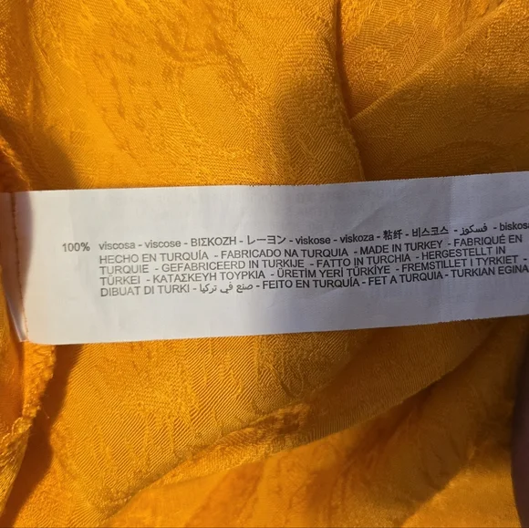 NWT Zara Orange Paisley Jumpsuit with Metal Clasps Size S - Picture 14 of 16